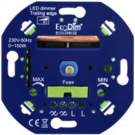 EcoDim - Variateur LED - ECO-DIM.02 - Variation de Phase en Aval RC - Encastré - Bouton Simple - 0-150W - Fusible