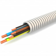 Tube flexible avec Câble VOB - Tube flexible pré-câblé - 3x2.5mm + 2x1.5mm - 16mm - 100 Mètres