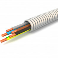 Tube flexible avec Câble VOB - Tube flexible pré-câblé - 5x2.5mm - 20mm - 100 Mètres