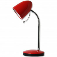 Lampe de bureau LED - Aigi Wony - Douille E27 - Bras Flexible - Rond - Rouge Brillant