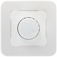 Variateur LED - 230V - Simple Bouton Encastré - 1-300W - Incl. Cadre de Protection - Blanc