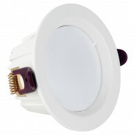 Downlight LED - Lanar - Rond Encastré 7W - Dimmable - Blanc Neutre 4000K - Mat Blanc Aluminium Ø98mm
