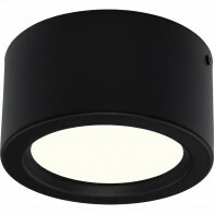 Downlight LED - En Saillie Rond Haut 10W - Blanc Neutre 4200K - Mat Noir Aluminium - Ø140mm