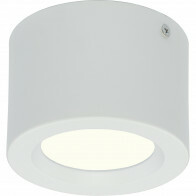 Downlight LED - En Saillie Rond Haut 5W - Blanc Neutre 4200K - Mat Blanc Aluminium - Ø105mm