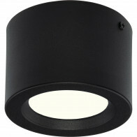 Downlight LED - En Saillie Rond Haut 5W - Blanc Neutre 4200K - Mat Noir Aluminium - Ø105mm