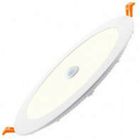 Downlight LED Slim - Facto Dury - Détecteur de Mouvement PIR 360° + Capteurs de Luminosité - 18W - Blanc Neutre 4000K - Encastré - Rond - Mat Blanc - LEDs OSRAM