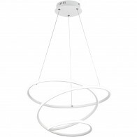 Suspension LED - Luminaire Suspendu - Trion Bilona - 36W - Blanc Neutre 4000K - Dimmable - Rond - Mat Blanc - Aluminium
