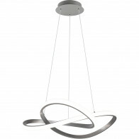Suspension LED - Luminaire Suspendu - Trion Corcy - 27.5W - Blanc Neutre 4000K - Dimmable - Rond - Mat Nickel - Aluminium