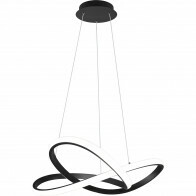 Suspension LED - Luminaire Suspendu - Trion Corcy - 27.5W - Blanc Neutre 4000K - Dimmable - Rond - Mat Noir - Aluminium