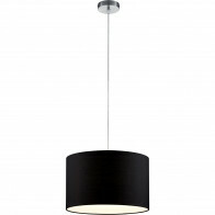 Suspension LED - Luminaire Suspendu - Trion Hotia - Douille E27 - 1-lumière - Rond - Mat Noir - Aluminium