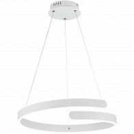 Suspension LED - Luminaire Suspendu - Trion Prigon - 37W - Blanc Neutre 4000K - Dimmable - Rond - Mat Blanc - Aluminium