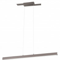 Suspension LED - Trion Balfy Up and Down - 44W - Blanc Chaud 3000K - Dimmable - Rectangle - Mat Nickel - Aluminium