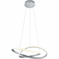 Suspension LED - Luminaire Suspendu - Trion Corcy - 27.5W - Blanc Chaud 3000K - Dimmable - Rond - Mat Nickel - Aluminium