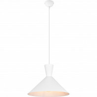 Suspension LED - Trion Ewomi - Douille E27 - 1-lumière - Rond - Mat Blanc - Aluminium - Ø35cm