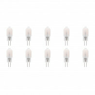 Pack de 10 Lampes LED - Aigi - Douille G4 - 1.3W - Blanc Chaud 3000K | Remplace 12W