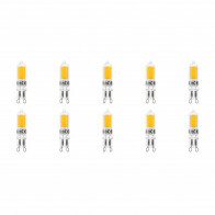 Pack de 10 Lampes LED - Aigi - Douille G9 - 2.2W - Blanc Chaud 3000K | Remplace 25W