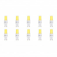 Pack de 10 Lampes LED - Aigi - Douille G9 - 3.3W - Blanc Froid 6500K | Remplace 36W