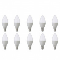 Pack de 10 Lampes LED - Douille E14 - 4W - Blanc Froid 6400K