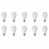 Pack de 10 Lampes LED - Douille E27 - 10W Dimmable - Blanc Froid 6400K