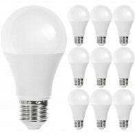 Pack de 10 Lampes LED - Douille E27 - 12W - Blanc Chaud 3000K