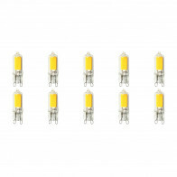Pack de 10 Lampes LED - Aigi - Douille G9 - 2W - Blanc Froid 6500K | Remplace 20W