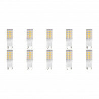 Pack de 10 Lampes LED - Aigi - Douille G9 - 3.5W - Blanc Froid 6500K | Remplace 30W