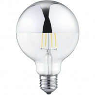 Lampe LED - Filament - Trion Limpo - Douille E27 - 7W - Blanc Chaud 2700K - Dimmable - Chrome Brillant - Verre