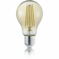 Lampe LED - Filament - Trion Limpo - Douille E27 - 8W - Blanc Chaud 2700K - Dimmable - Ambre - Verre