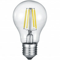 Lampe LED - Filament - Trion Limpo - Douille E27 - 8W - Blanc Chaud 2700K - Dimmable - Transparent Clair - Verre