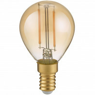Lampe LED - Filament - Trion Tropin - Douille E14 - 2W - Blanc Chaud-2700K - Ambre - Verre
