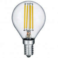 Lampe LED - Filament - Trion Tropin - Douille E14 - 2W - Blanc Chaud-2700K - Transparent Clair - Verre