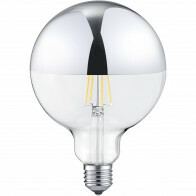 Lampe LED - Filament - Trion Limpo XL - Douille E27 - 7W - Blanc Chaud 2700K - Dimmable - Chrome Brillant - Verre