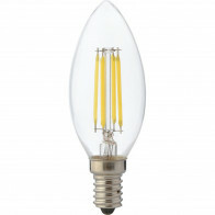 Lampe LED - Lampe à Bougie - Filament - Douille E14 - 4W Dimmable - Blanc Chaud 2700K