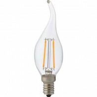 Lampe LED - Lampe à Bougie - Filament Flame - Douille E14 - 4W - Blanc Chaud 2700K