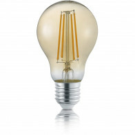 Lampe LED - Trion Lamba - Douille E27 - 4W - Blanc Chaud 3000K - Ambre - Verre