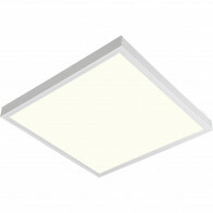 Panneau LED - Aigi Clena - 60x60 Blanc Neutre 4000K - 40W Montage en Surface Carré - Mat Blanc - Sans Scintillement