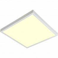 Panneau LED avec prise - Aigi Leny - 60x60 - Blanc Chaud 3000K - 32W - 3840lm - 120lm/W - High Lumen - en Saillie - Carré - Mat Blanc - Sans Scintillement