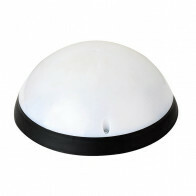 Plafonnier LED - Lumière de Salle de Bain - En Saillie Rond 12W - Étanche IP54 - Blanc Froid 6400K - Mat Noir Plastique