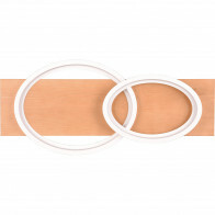 Plafonnier LED - Éclairage de plafond - Trion Bara - 30W - Blanc chaud 3000K - Dimmable - Rectangulaire/Oval - Blanc mat - Métal