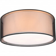 Plafonnier LED - Éclairage de Plafond - Trion Bidon - Douille E27 - 1-lumière - Rond - Mat Noir - Aluminium