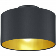 Plafonnier LED - Éclairage de Plafond - Trion Hostons - Douille E14 - Rond - Mat Noir - Aluminium