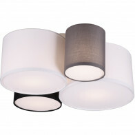 Plafonnier LED - Éclairage de Plafond - Trion Hotia - Douille E27 - 4-lumières - Rond - Multicolore - Aluminium