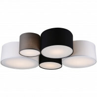 Plafonnier LED - Éclairage de Plafond - Trion Hotia - Douille E27 - 5-lumières - Rond - Multicolore - Aluminium