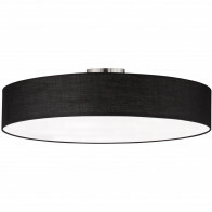 Plafonnier LED - Éclairage de Plafond - Trion Hotia - Douille E27 - 5-lumières - Rond - Mat Noir - Aluminium