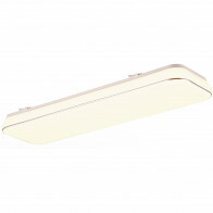Plafonnier LED - Éclairage de plafond - Trion Lana - 28W - Blanc Chaud 3000K - Dimmable - Rectangulaire - Blanc - Plastique