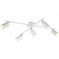 Spot de plafond LED - Trion Mary - Douille GU10 - 5-lumières - Rectangle - Mat Blanc - Aluminium