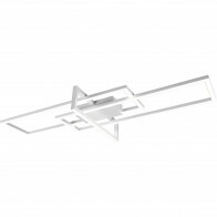 Plafonnier LED - Éclairage de Plafond - Trion Salana - 34W - Blanc Neutre 4000K - Dimmable - Rectangle - Mat Blanc - Aluminium