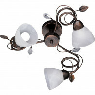 Plafonnier LED - Éclairage de Plafond - Trion Trada - Douille E14 - 3-lumières - Rond - Rouille Antique - Aluminium
