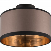 Plafonnier LED - Éclairage de plafond - Trion Vamos - Douille E14 - 2-lumières - Rond - Mat Noir - Métal