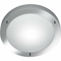 Plafonnier LED - Lumière de Salle de Bain - Trion Condi - En Saillie Rond - Étanche aux Éclaboussures IP44 - Douille E27 - Aluminium Chrome Brillant - Ø310mm